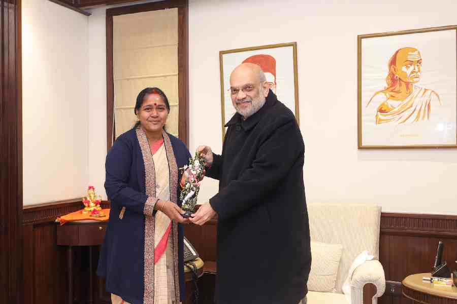 Sobha Surendran with Amit Shah