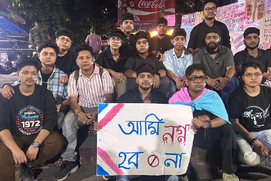 Protest organised by Bengal Transmen Collective in Kolkata 