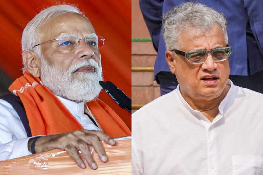 Narendra Modi (left), Derek O’Brien