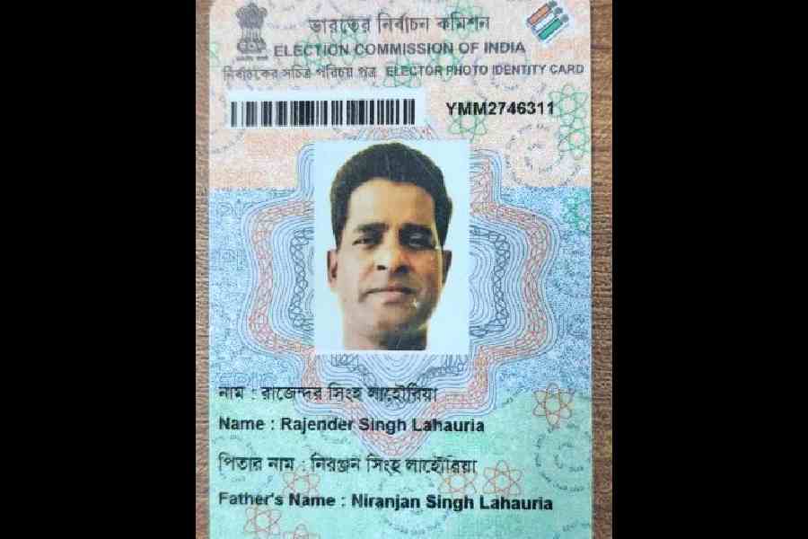 Lahauria’s voter ID card