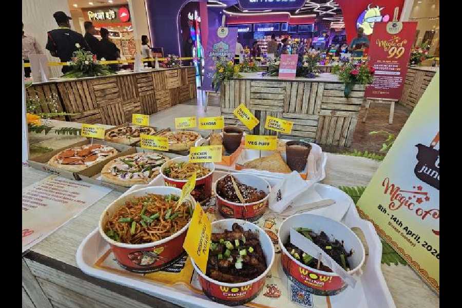 Some of the items on sale for Rs 99 at the Mani Square food court for Baisakhi Blast.