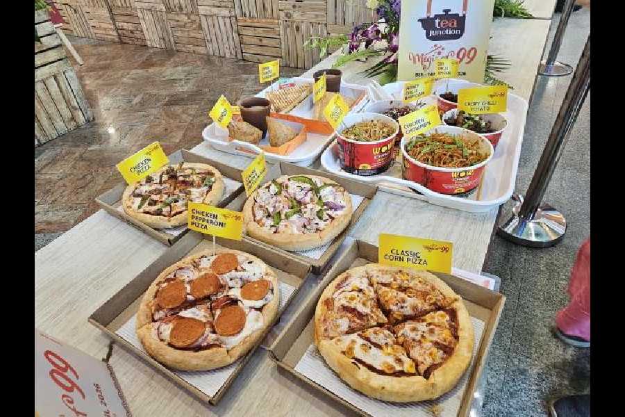 Items on sale for Rs 99 at the Mani Square food court for Baisakhi Blast