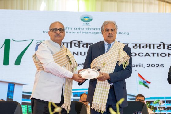 Chief Guest Anoop Mehta emphasised the importance of resilience and continuous self-improvement, drawing parallels between personal growth and the formation of a diamond under pressure. He highlighted how rapid advancements in artificial intelligence are reshaping industries, urging graduates to stay curious and adaptable. Guest of Honour Vijay Kedia praised IIM Shillong’s rapid rise as a leading management institution and stressed the importance of agility in a fast-changing world. He noted that the coming decade would reward adaptability and direction over traditional credentials, encouraging graduates to actively participate in India’s growth story across sectors such as technology and energy.