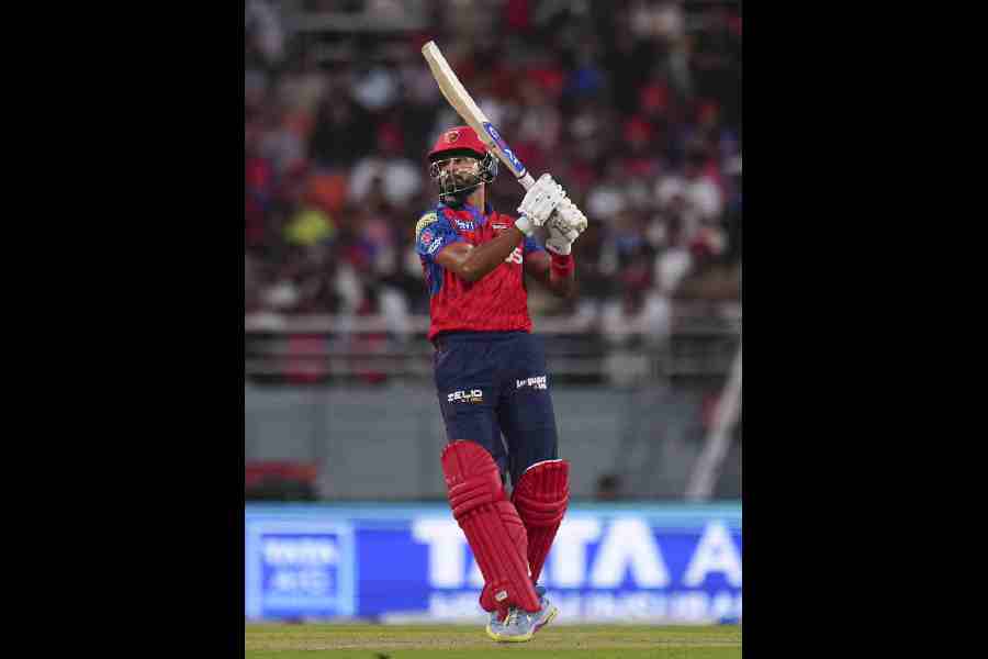 Captain Shreyas Iyer during Punjab Kings’ win against Sunrisers Hyderabad in Mullanpur on Saturday.