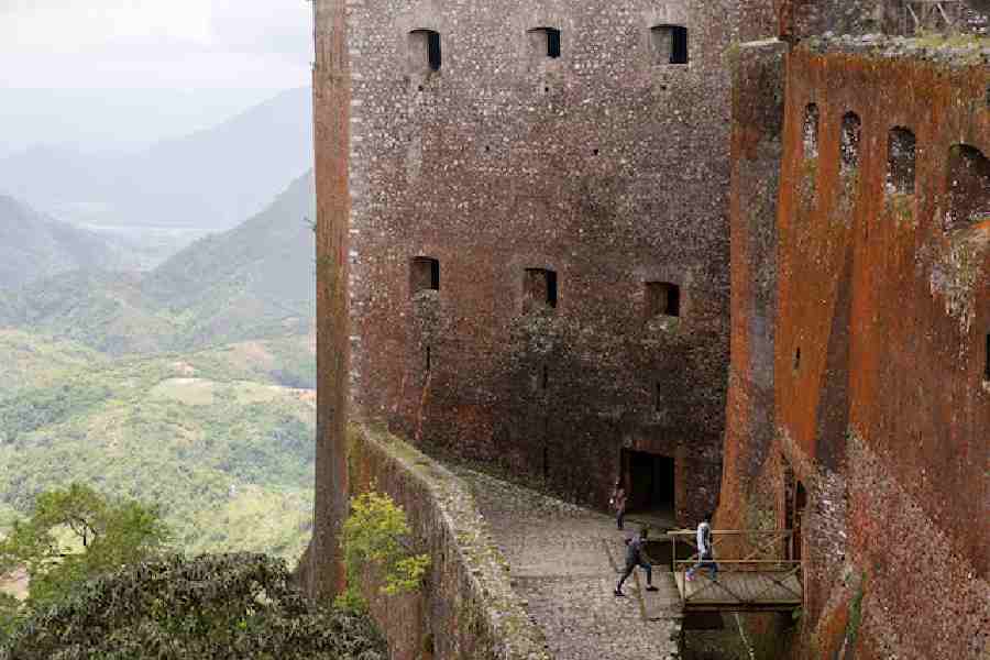 People visit the Citadelle Laferriere, a fortress from the early 1800s commonly known as La Citadel in Milot, Haiti April 26, 2024.