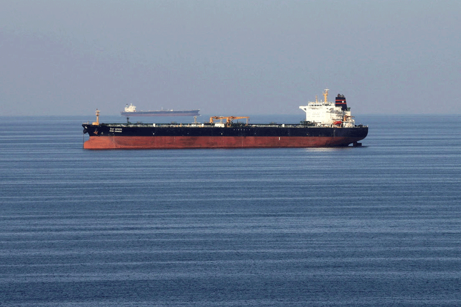 FILE PHOTO: Oil tankers pass through the Strait of Hormuz, December 21, 2018.
