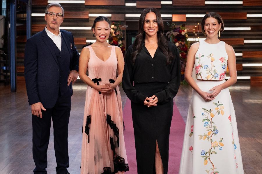 (left to right) Jean-Christophe Novelli, Poh Ling Yeow, Meghan, Sofia Levin