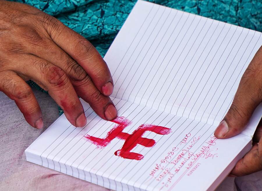 Fresh ledgers opened in the ritual of Haal Khata, which is dying but has not passed away yet.