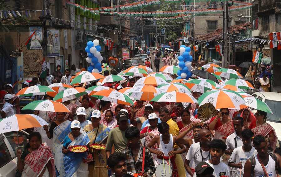 On Wednesday, streets that usually echo with slogans saw processions marked by colour, music and cultural motifs.