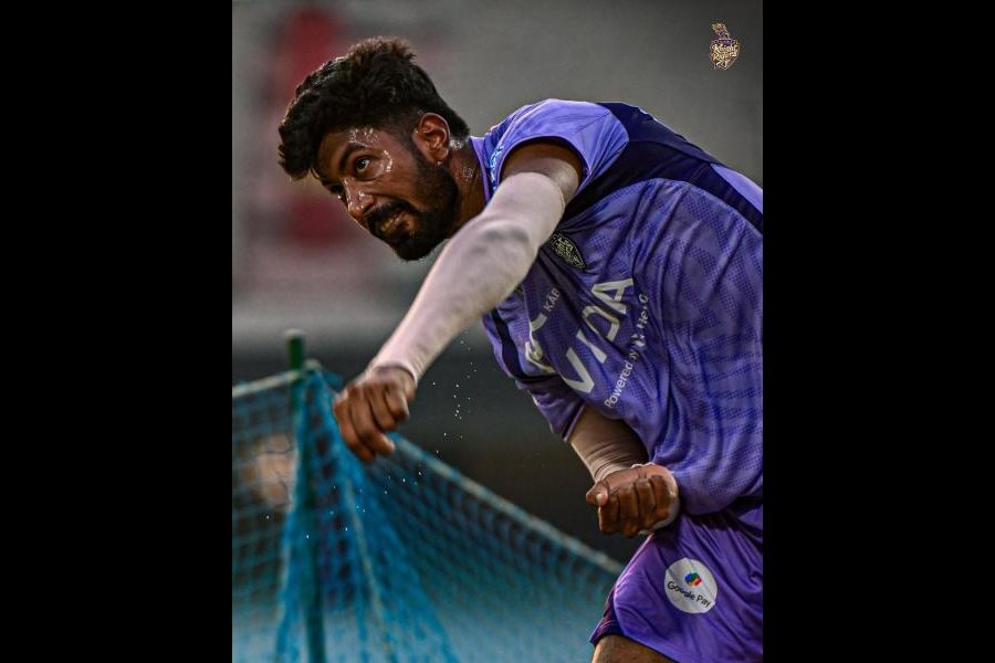 Saurabh Dubey, the left-arm quick, who has come in as Akash Deep’s replacement.