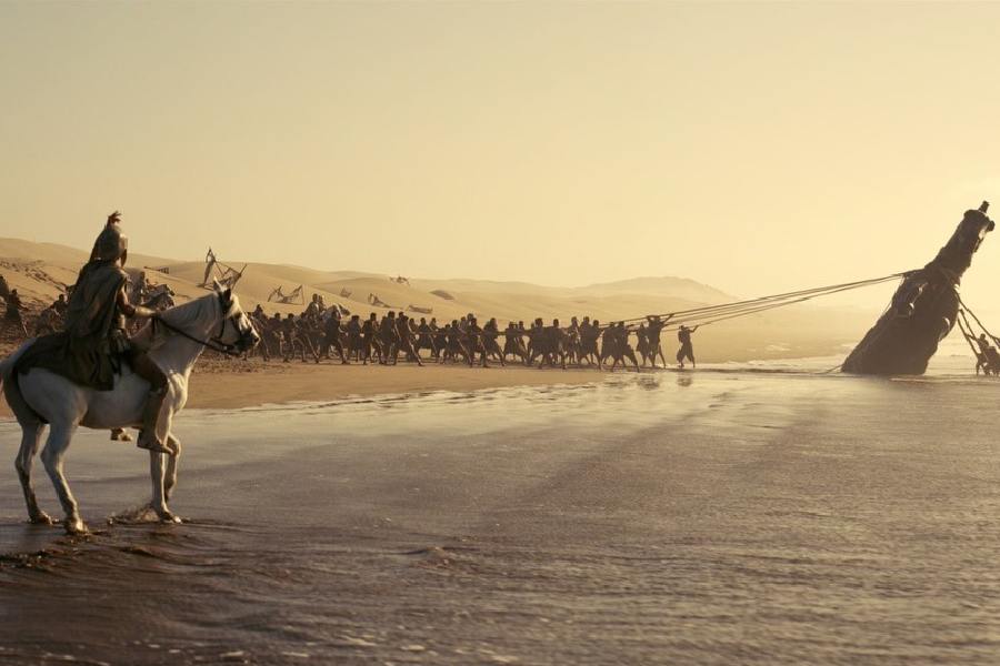 A still from Christopher Nolan\\\'s ‘The Odyssey’