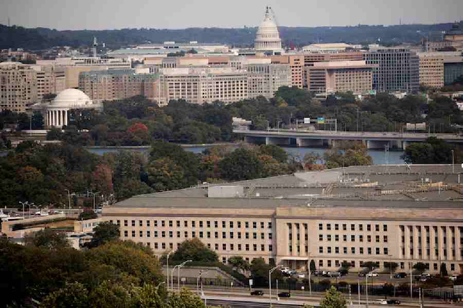 The Pentagon building is seen in Arlington, Virginia, U.S. October 9, 2020.