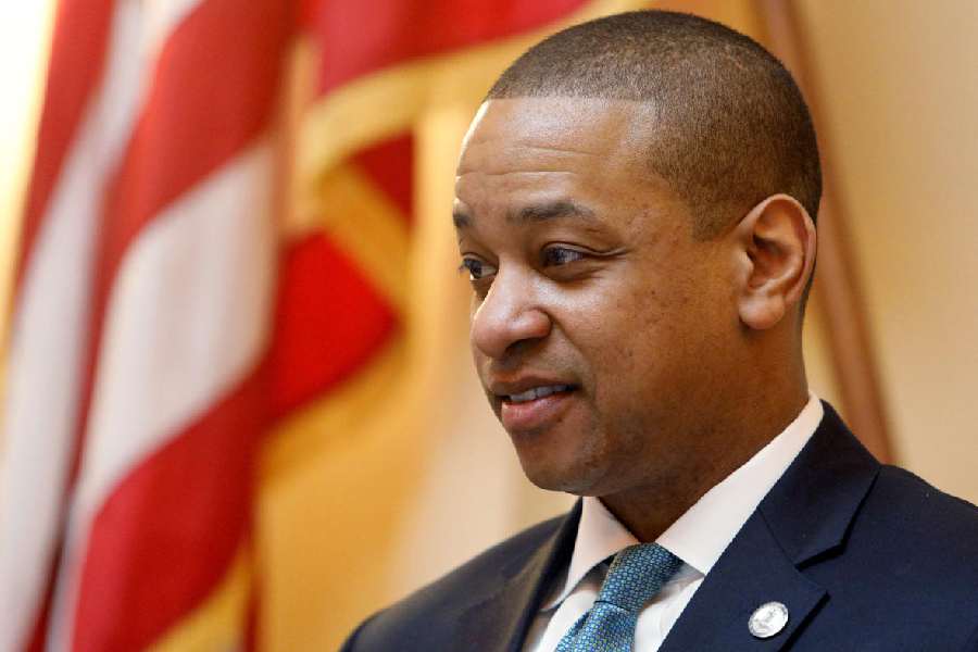 Virginia Lieutenant Governor Justin Fairfax presides over the senate before the start of a session in Richmond, Virginia, U.S. February 11, 2019.