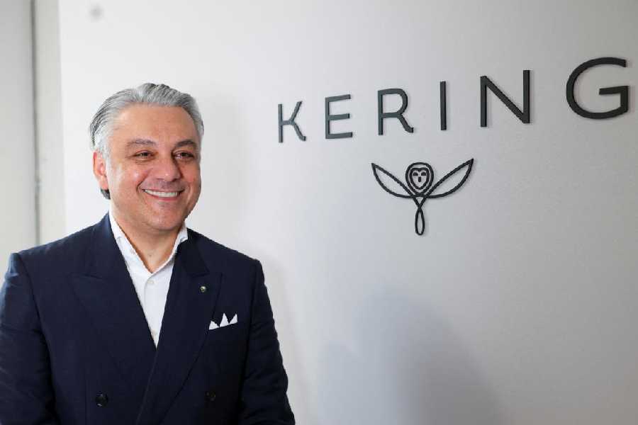 Luca de Meo, CEO of French luxury group Kering, poses for a photograph after an interview with Reuters in Florence, Italy, April 16, 2026.