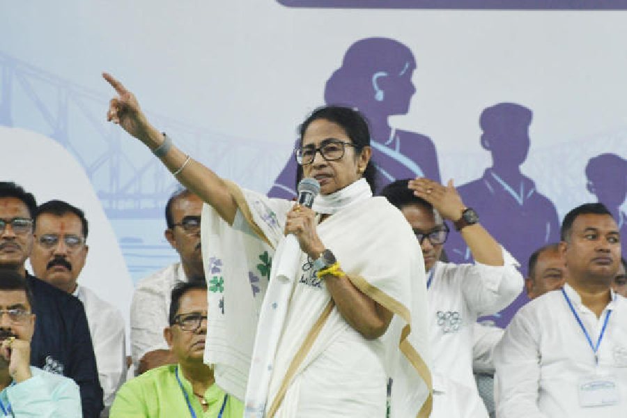 Mamata Banerjee at Alipurduar rally.