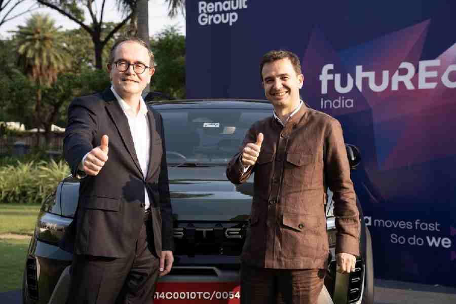 India ambition: Renault Group CEO Francois Provost (left) with Stephane Deblaise, CEO of Renault Group India, in Chennai on Thursday.