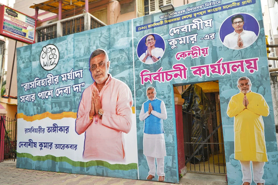 Income Tax officials conduct raids at TMC MLA Debashish Kumar’s house and office on Friday morning.