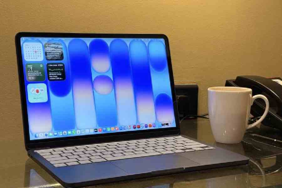 MacBook Neo features 60 per cent recycled content — the highest percentage of any Apple product.  Picture: Mathures Paul