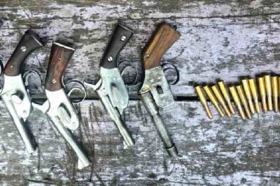 The arms and ammunition seized on Saturday