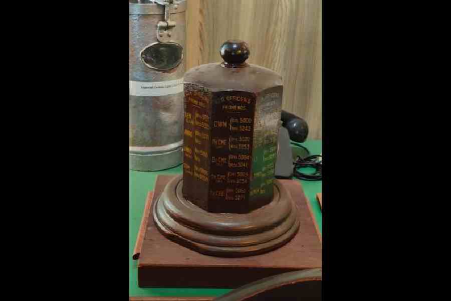 the century-old wooden telephone directory