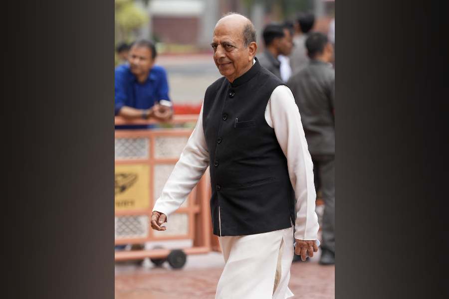 BJP MP Dinesh Trivedi during the second part of the Budget session of Parliament, in New Delhi, Monday, March 23, 2026.