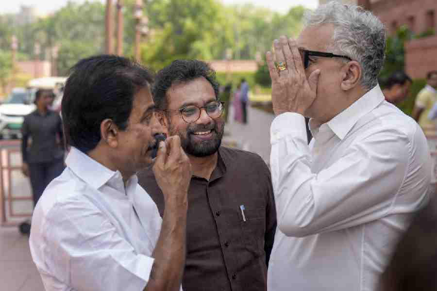 Congress MP KC Venugopal, CPI(M) MP John Brittas and TMC MP Derek O\\\'Brien