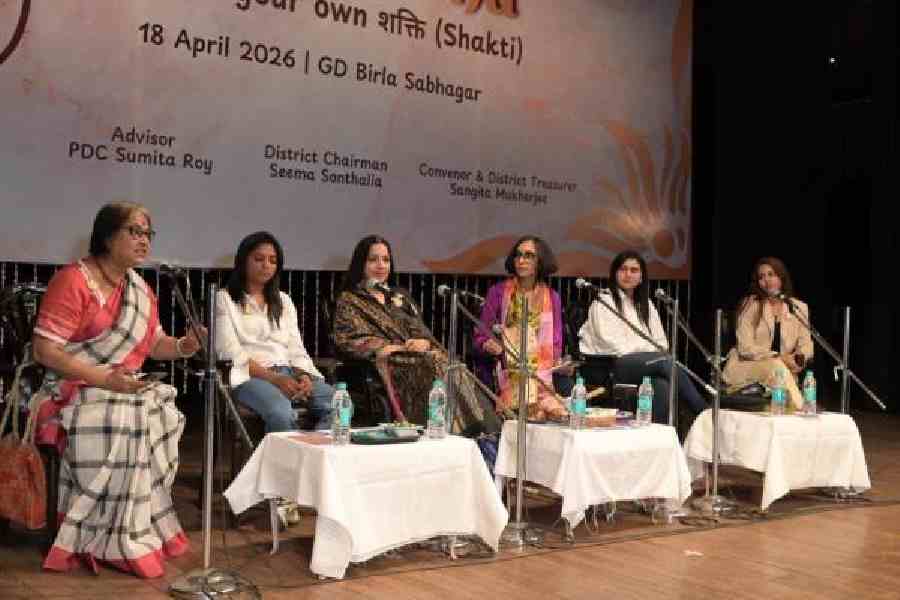 The panellists at GD Birla Sabhaghar