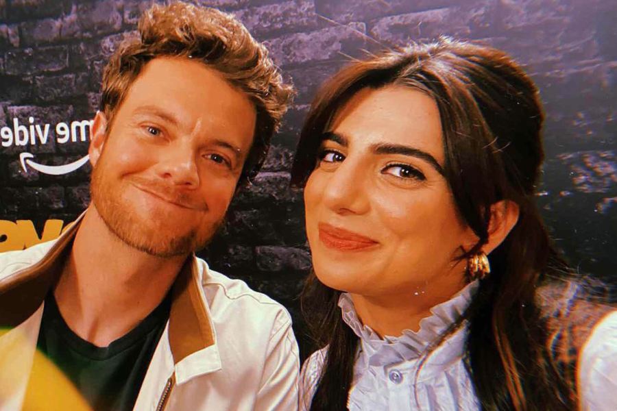 Jack Quaid and Claudia Doumit