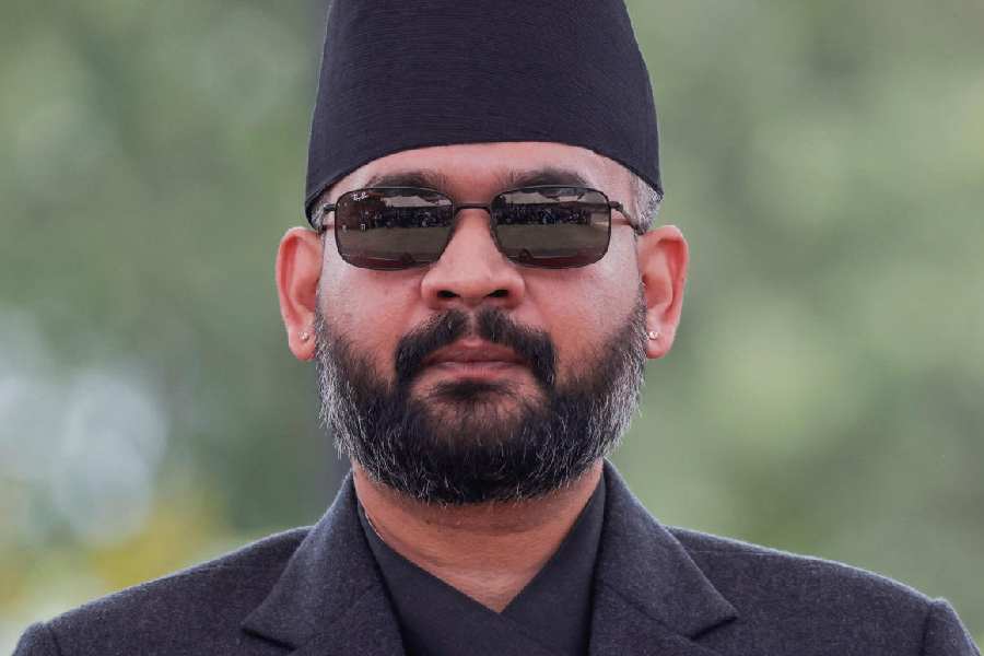 Newly appointed Prime Minister Balendra Shah, popularly known as "Balen", looks on during his oath ceremony at "Shital Niwas", presidential building in Kathmandu, Nepal, March 27, 2026.