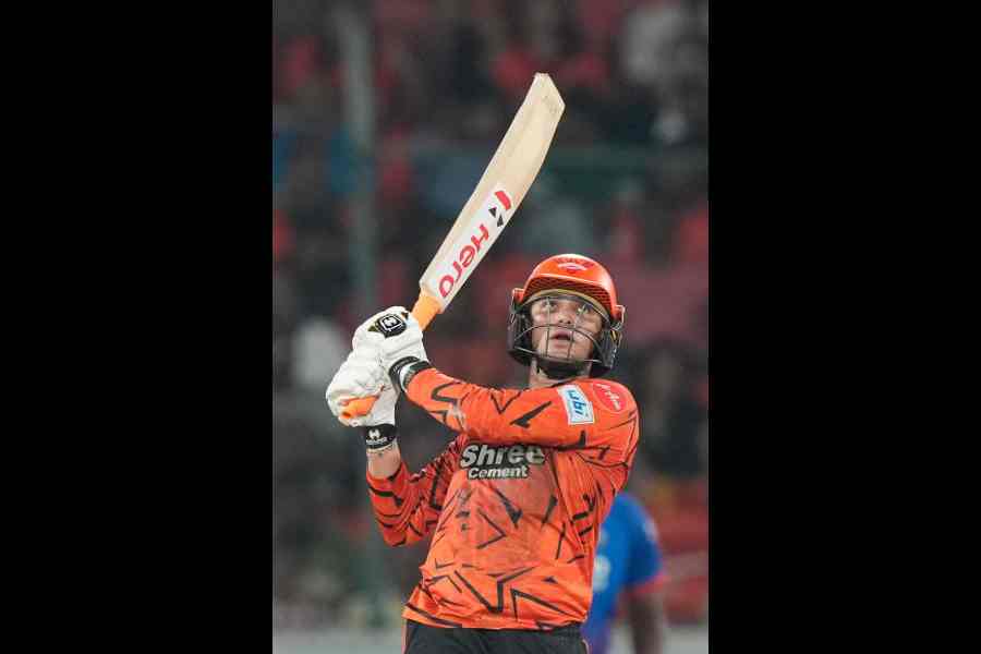 Abhishek Sharma in Hyderabad on Tuesday.