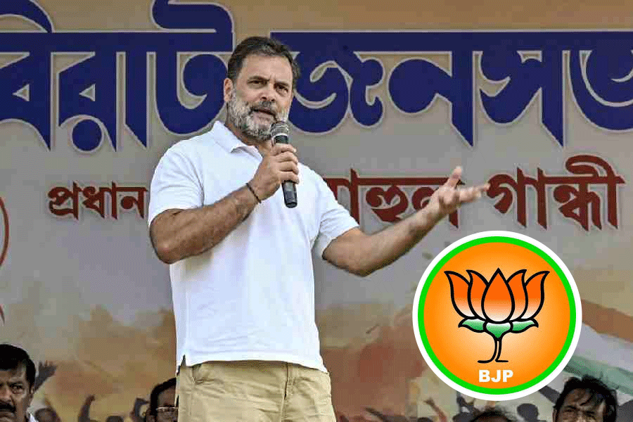 LoP in the Lok Sabha and Congress leader Rahul Gandhi addresses a public meeting in support of party candidates ahead of the West Bengal Assembly elections, at Chanchal in Malda, Tuesday, April 14, 2026.