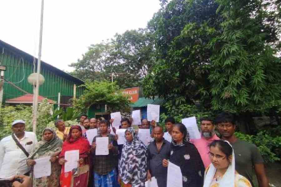 Deleted voters from Nadia’s Debagram village at the Press Club earlier this week