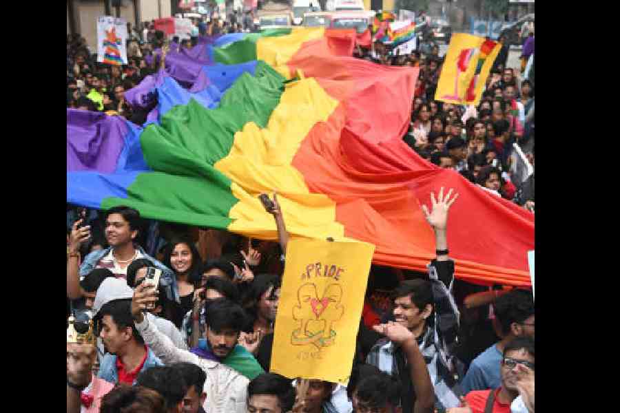 The Rainbow Pride Walk in Calcutta last year