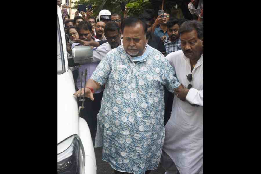 Partha Chatterjee after coming out of jail last year
