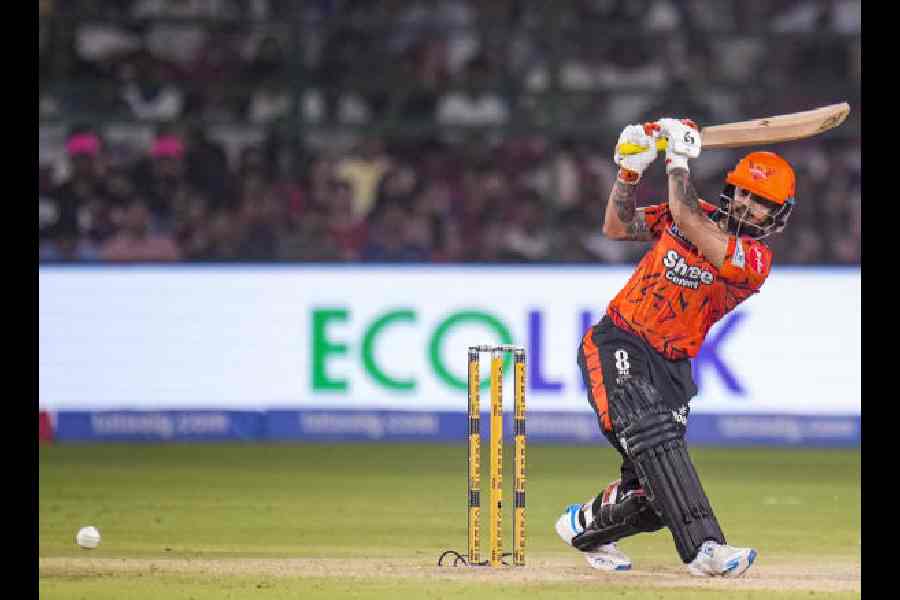 Man of the Match Ishan Kishan during his 31-ball 74 in Jaipur on Saturday.