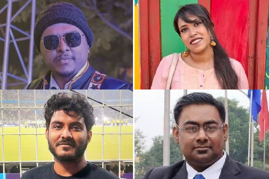 Gourav Paul (upper left), Ritupriya Debnath (upper right), Ritam Sarkar (down left), Shatadru Mukhopadhyay