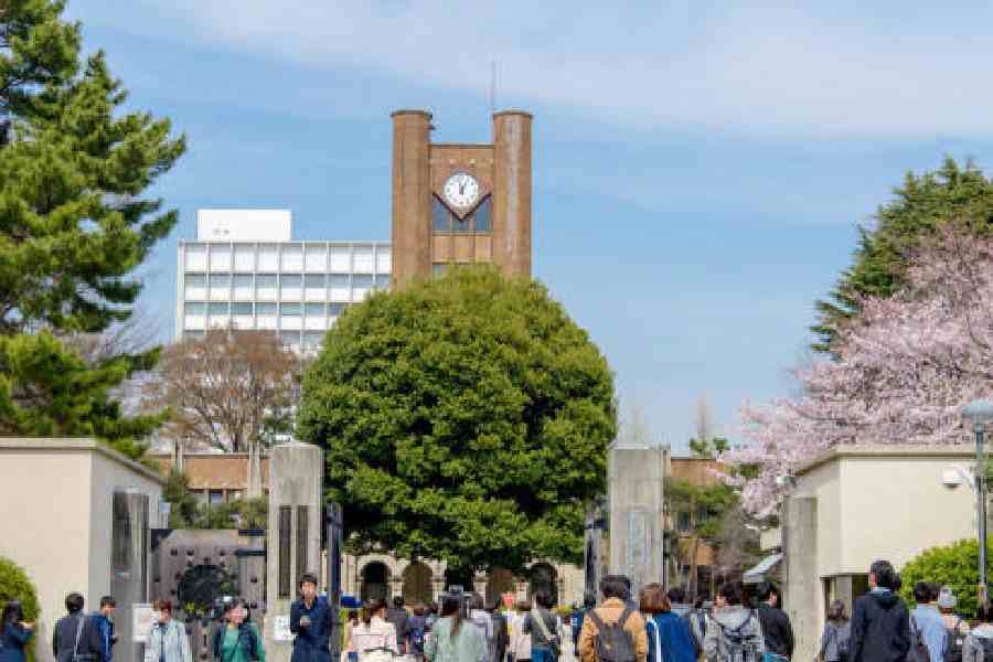 Students go to the University of Tokyo as new academic year starts in April