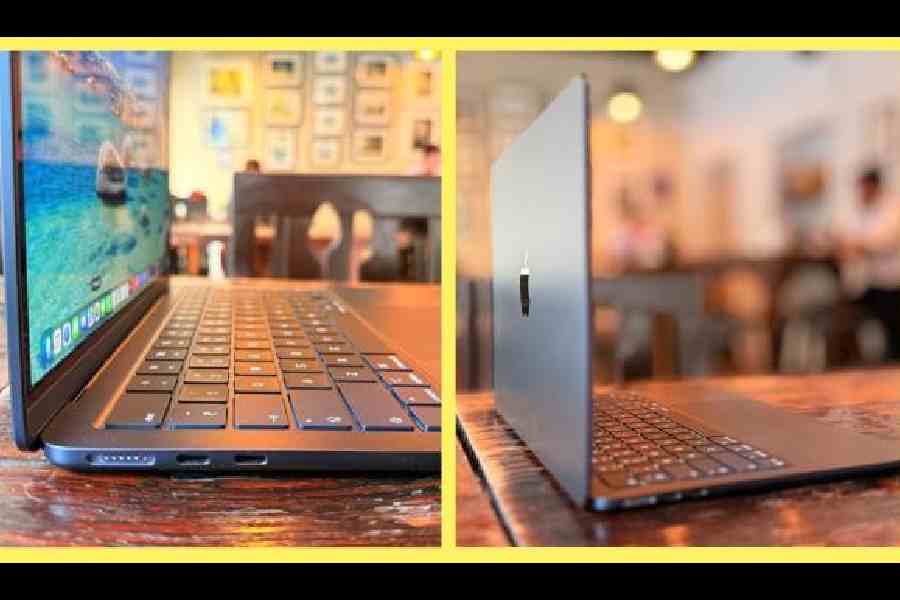 The machine comes with two Thunderbolt 4 ports with support for up to two external displays. Picture: The Telegraph / Mathures Paul