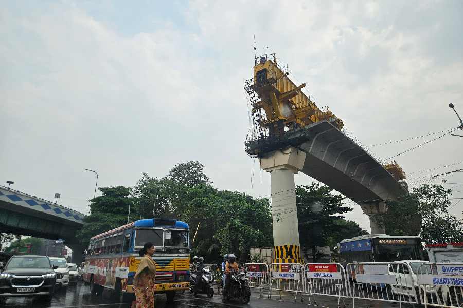 The unfinished Chingrighata Metro site