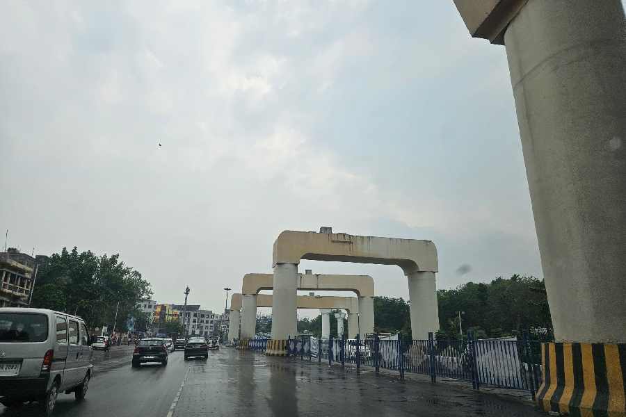 The unfinished Chingrighata Metro site