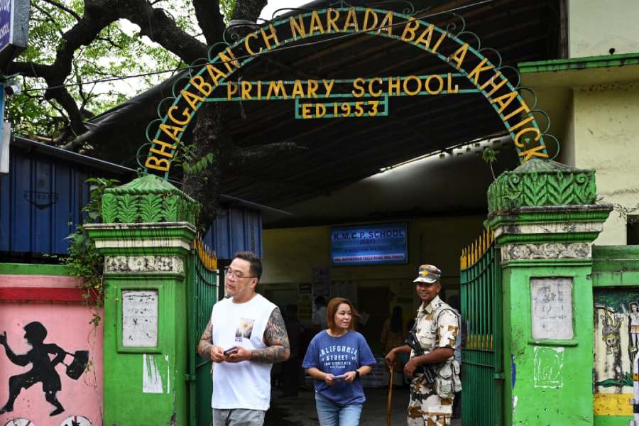 Voters in Chinatown, Kolkata, turned out in steady numbers to cast their ballots during the second phase of West Bengal Assembly Elections on Wednesday. 