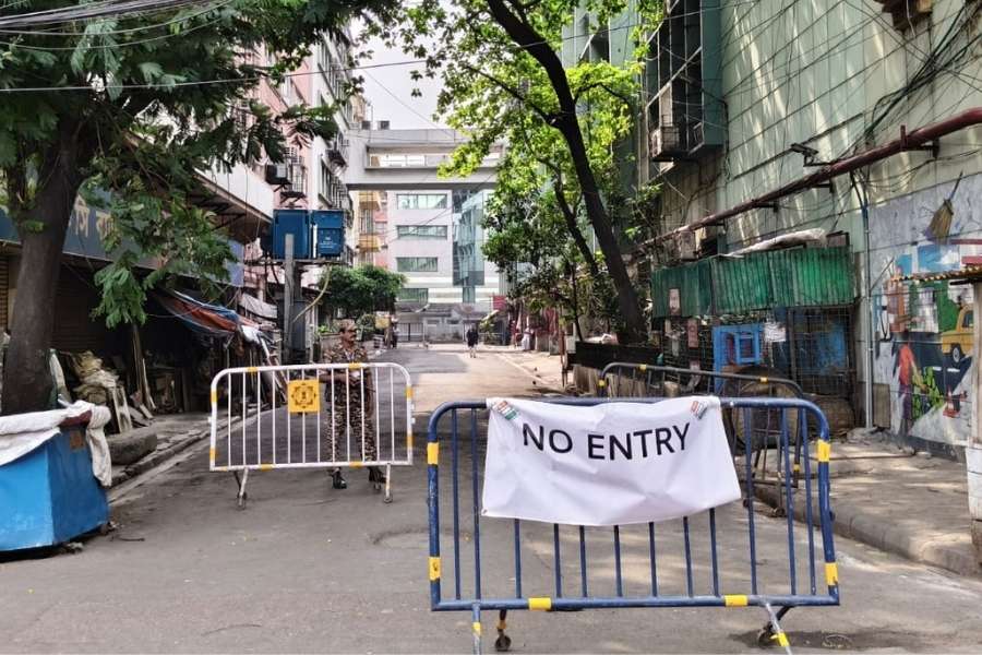 Barricades marked entry points, and the CRPF stood on watch within the 100 metres of polling booths. 