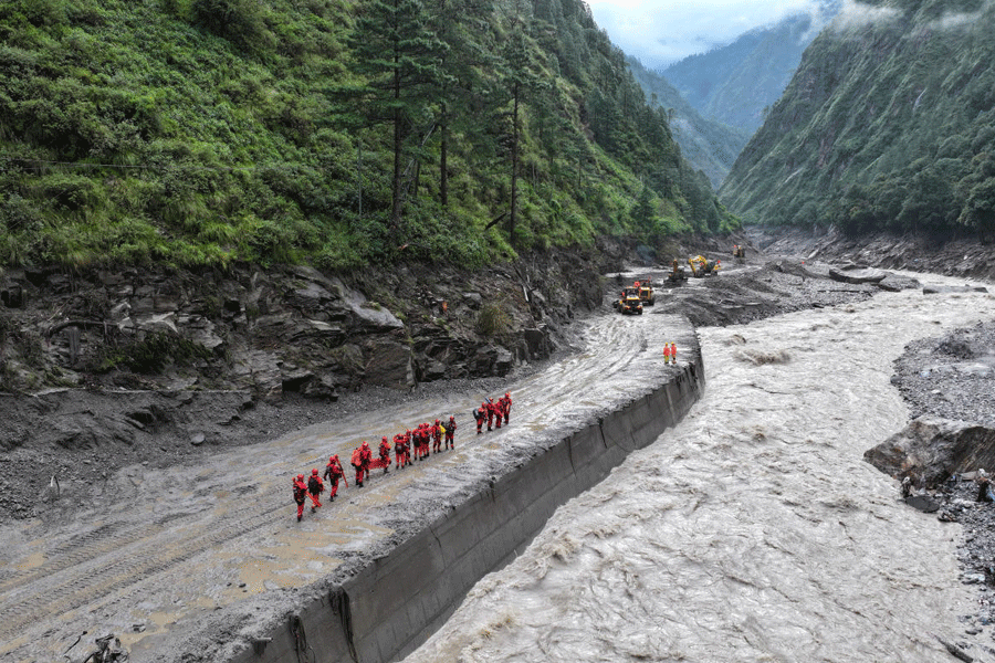 Fresh risks of flooding in the border regions of Nepal and Tibet already hit with a devastating flash flood; rainfall forecast to exacerbate threat
