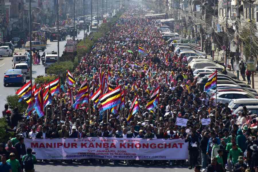 The Cocomi rally in Imphal on Saturday.