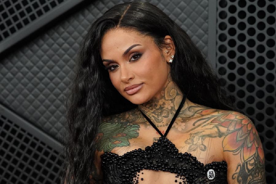 Kehlani arrives at the 68th annual Grammy Awards on Sunday, Feb. 1, 2026, in Los Angeles.