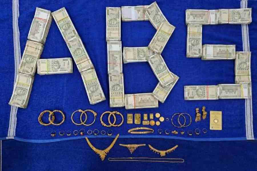 The stolen items and cash that were recovered