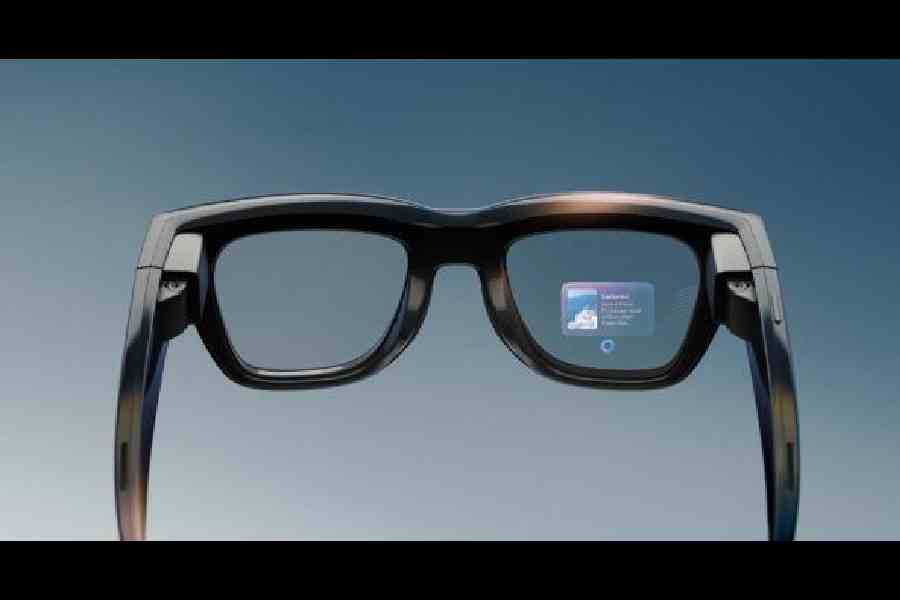 It was difficult to capture our own still photos of what the display looked like at the hands-on. This is an approximation. Picture: Meta