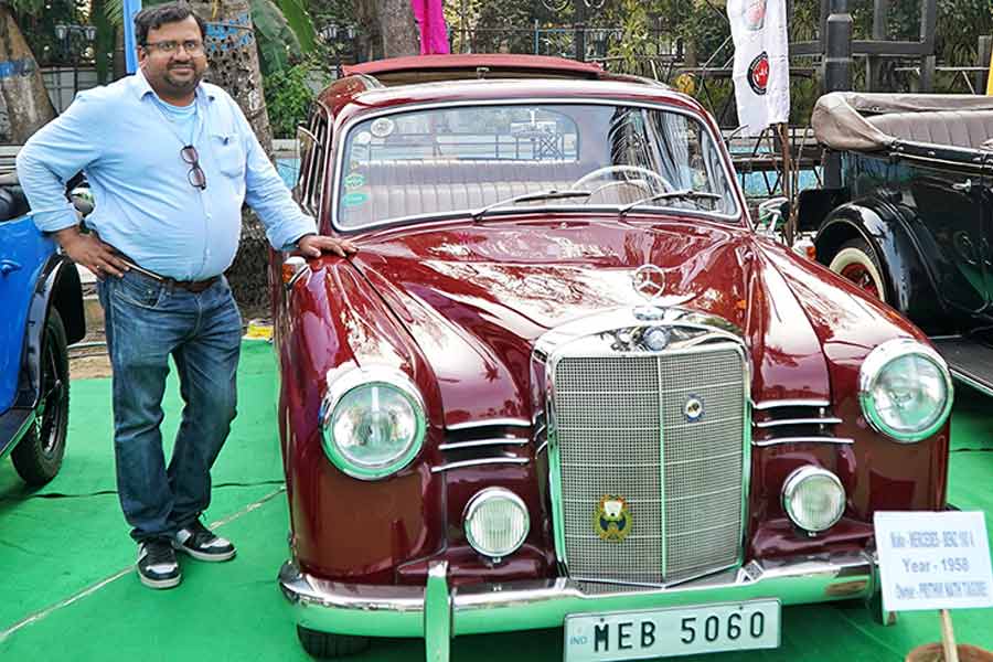 Prithvi Nath Tagore with Panzer at Lake Club