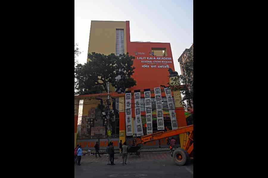The new Lalit Kala Akademi, Regional Centre, on AJC Bose Road opposite Entally Market in Moulali, that was inaugurated on January 14.