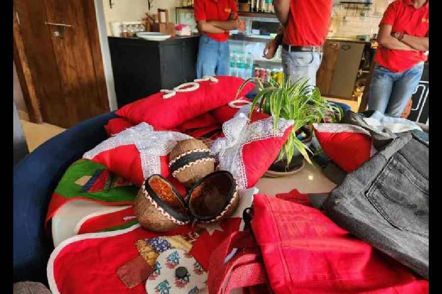 Upcycled items on sale at Crackpot Café and Bistro.